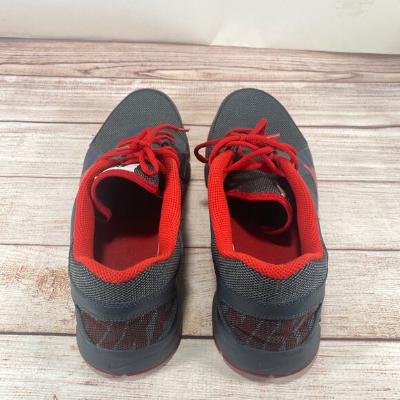 Nike Mens 11.5 Flex Show Gray Red Running Shoes (2014) 610226-018 - Picture 8 of 12